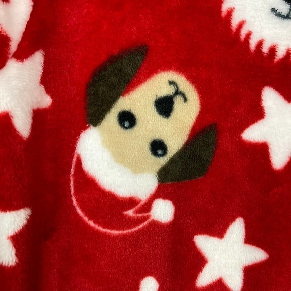 COLD Rush Red Plush Minky Fleece Puppy Dog Santa Christmas Holiday Sweatshirt 2T - Picture 5 of 13